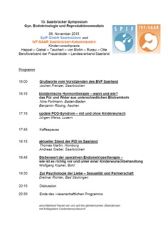 PROGRAMM 13. Saarbrücker Symposium